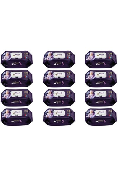 Babysoft SET 12 x Șervețele Umede Baby Soft – MOV – 72 bucăți/pachet