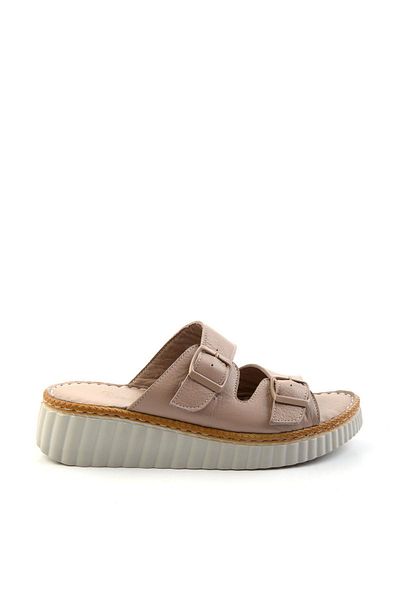 Bambi Nude Leather Women's Slippers K04281030903