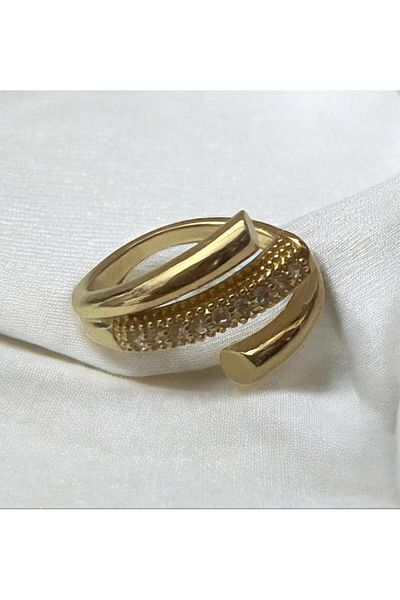 demirosa 1 Pcs Steel Adjustable Stone Stylish Ring