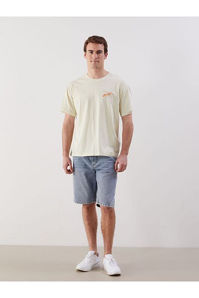 LC Waikiki New Season Crew Neck Printed Combed Cotton Ανδρικό Tisort - S5K014Z8