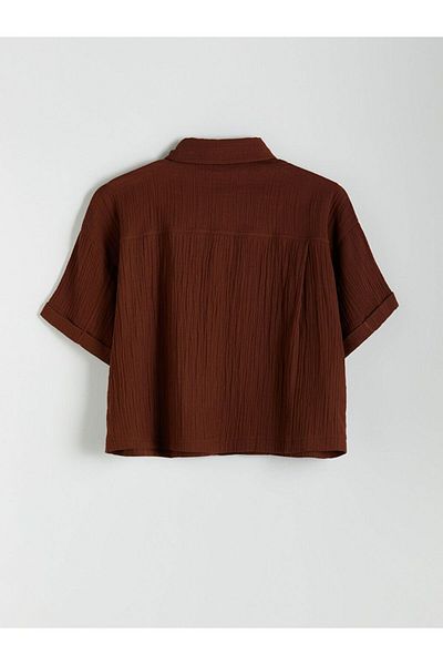 LC Waikiki Γυναικείο πουκάμισο LCWAIKIKI Classic Textured Oversize