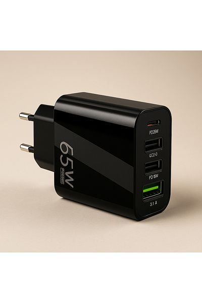 OEM 65W PD Fast Charger – 5 Ports, Super Speed ​​& Complete Safety