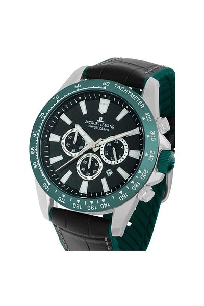 Jacques Lemans Ανδρικό Ρολόι Jacques Lemans 1-2140C, Quartz, 48mm, 10ATM