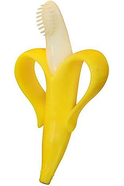Nuby Banana Pattern Baby Teether and Training Toothbrush