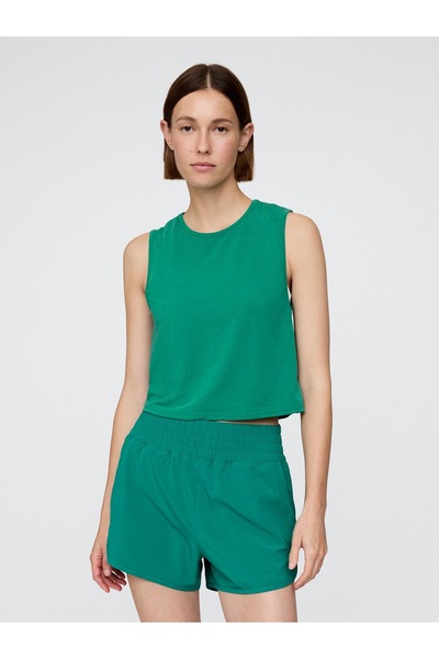 GAP Kadın Yeşil GapFit Breathe Crop T-Shirt