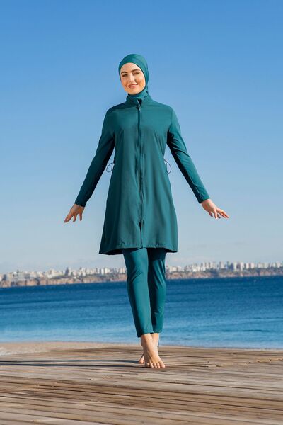 Ruko Maio RUKOMAYO YEŞİL BALIKÇI YAKA FERMUARLI LYCRA PARAŞÜT ( SU İTİCİ VE Ç...