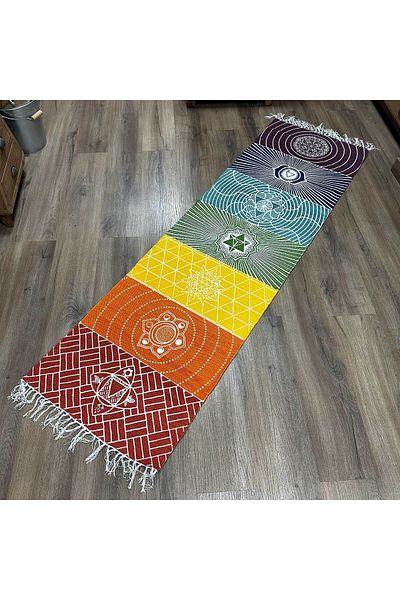 Cotomag Handmade 100% Cotton Carpet - 60x200 - 7 Chakras