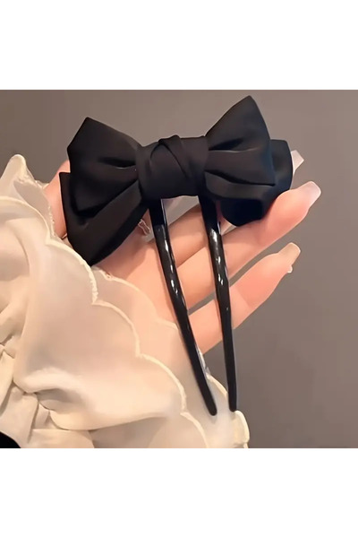 Eva Flore Black Bow Bun Buckle Is Suitable Inside the Girl'S.