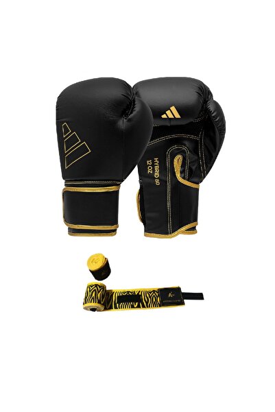 adidas Adih80 (Hybrid80) Boks Eldiveni Ve A3store Zebra Baskılı Boks Bandajı 2'li Set Gifttoom