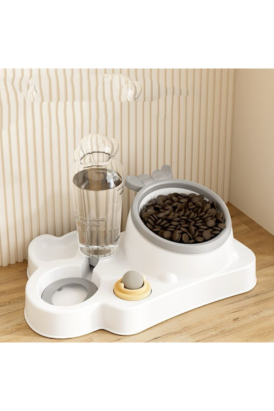 TaoTaoPets مع موزع طعام وماء أوتوماتيكي للقطط بكرات النعناع البري، بتصميم وعا...