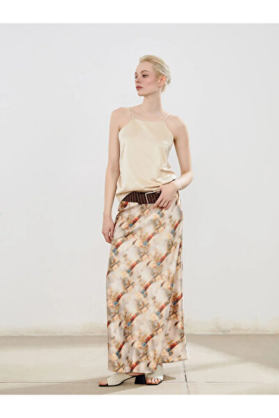 LC Waikiki Soulife Бежова пола с еластична талия и шарки