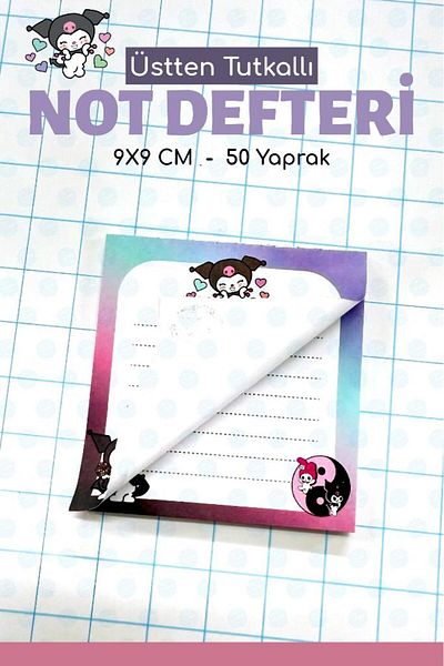 t tuğset etiket Note Pad Memo Pad Notepad Notepad Notepad Homework Notebook 9X9 Cm-T1392