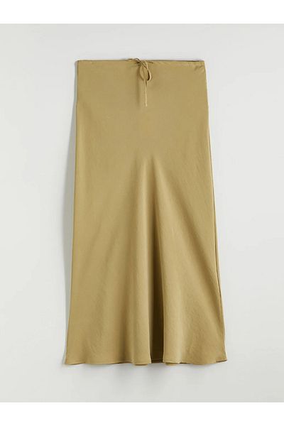 LC Waikiki Xside Khaki Waist Tie Modal Blend Skirt