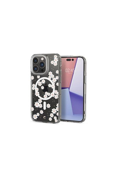 Spigen Iphone 14 Pro case Cyrill Cecile Magsafe White Daisy
