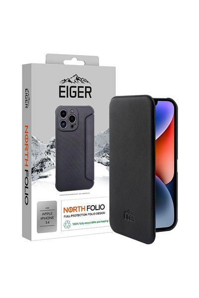 EIGER Husa North Folio Case iPhone 14 Negru