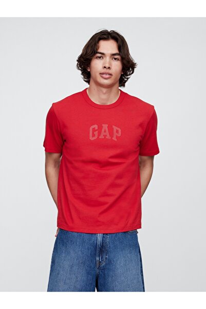 GAP Erkek Kırmızı Arch Logo T-Shirt