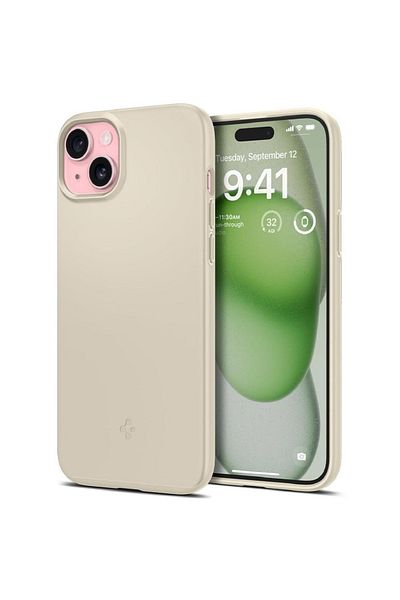 Spigen Thin Fit iPhone 15 Plus Case Sand Beige