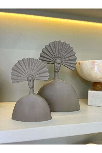 Mioletti Vizon African Obje İkili Set