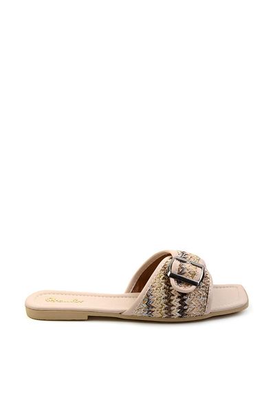 Bambi Beige Multicolor Women's Slippers K04101000809