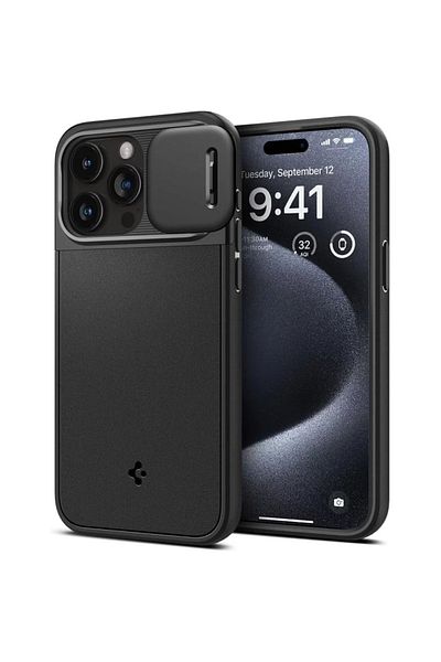 Spigen Husa Optik Armor Magsafe Iphone 15 Pro Black