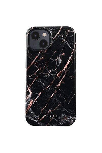BURGA Husa Двуслоен калъф с мраморен десен в цвят розово злато за iPhone 15