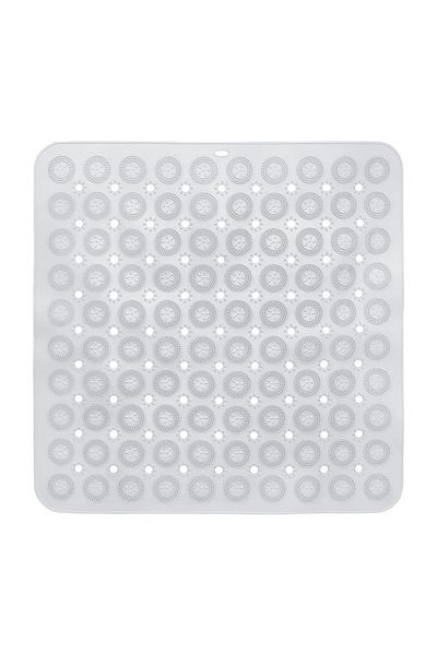 MAİN SHOP Anti-Slip, Water Drainage, Massage Mat with Suction Cup for Bathroom Shower Tub -54X54Cm M-150