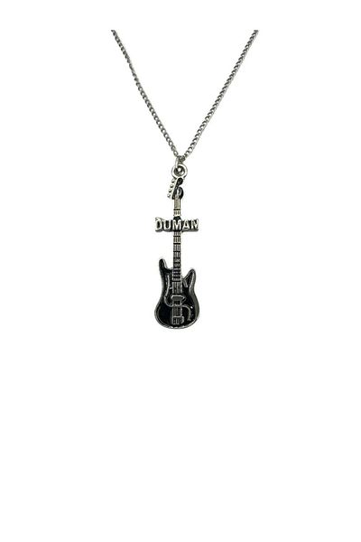 Herşey Nota Smoke Band Inspired Guitar Figured Unisex Necklace – Rock Style Jewelry with 60cm Chain Product Description: