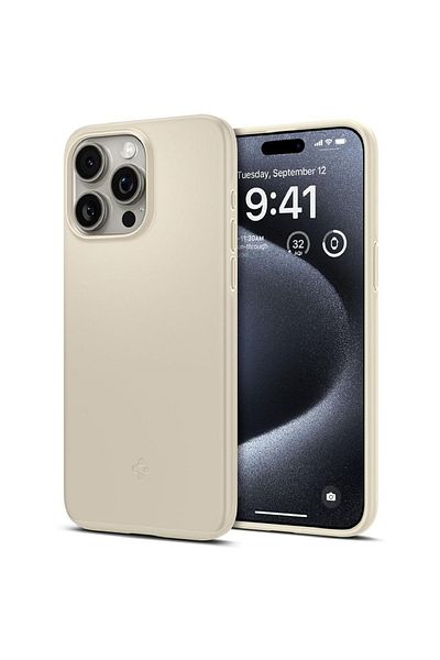 Spigen Thin Fit Iphone 15 Pro Case Mute Beige