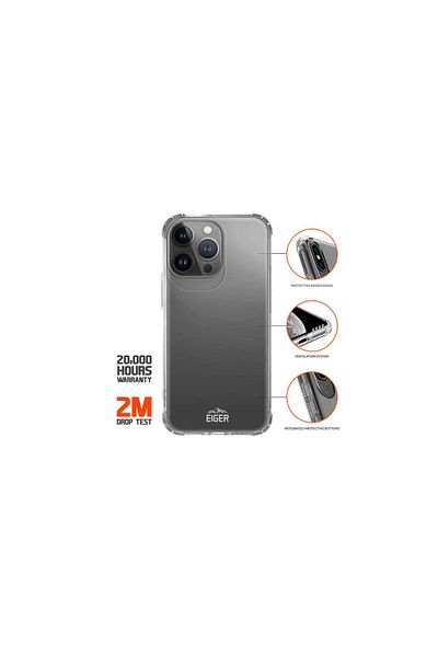 EIGER Iphone 14 Pro Max Ice Grip Clear case