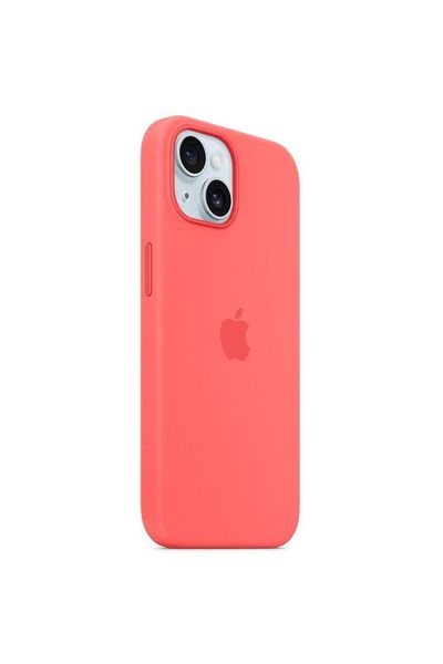 Apple Husa Originala Silicon iPhone 15 Plus, MagSafe, Guava