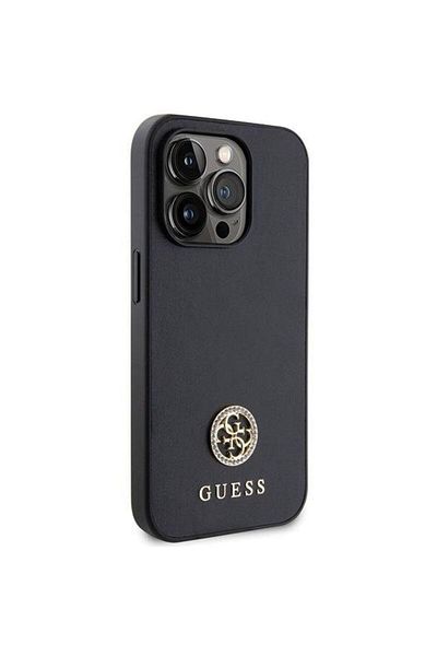 Guess Case 4g Strass Metal Logo Iphone 15 Pro Black