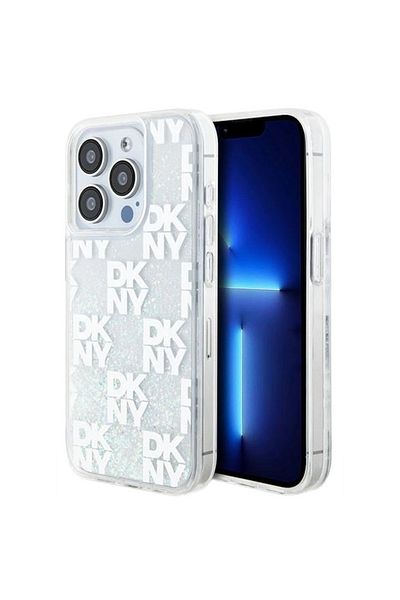 Dkny Case Liquid Glitter Multilogo Iphone 15 Pro White