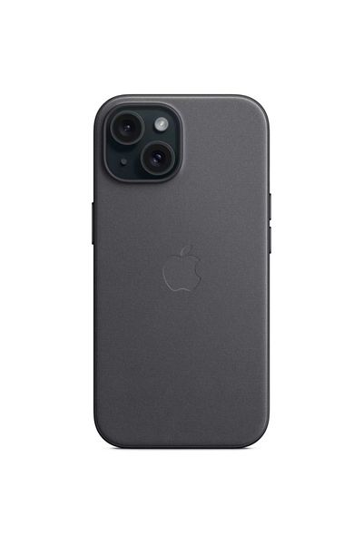 Apple Husa Originala FineWoven iPhone 15 Plus, MagSafe, Black