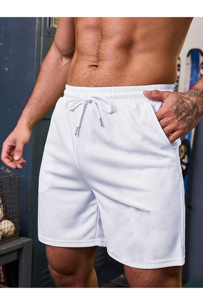 dont quıt Ανδρικό σορτς 3 τεμαχίων Slimfit Μονόχρωμο βαμβακερό ύφασμα
