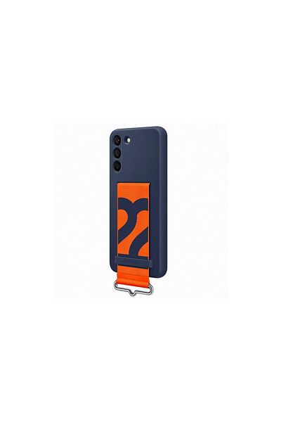 Samsung Original Galaxy S22 Plus Silicone Cover With Strap Navy