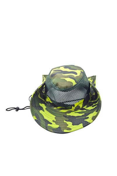 fafatara Mesh Camouflage Fetter Hat – Wide Brim, Uv Protection, Adjustable Outdoor Hat |   Fafatara