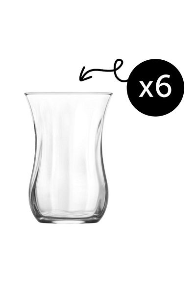 LAV Set of 6 Cups, For Tea and Coffee, LAV, Classic Model, Extra Quality, 115 ml