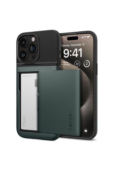 Spigen Case Slim Armor Cs Iphone 15 Pro Max Green