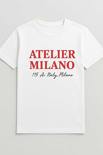 MAGORS تي شيرت ميلانو مطبوع عليه نص أحمر من GraffTee