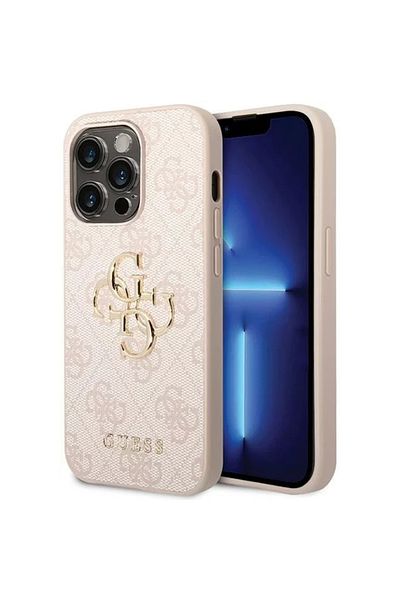 Guess Case Pu 4g Metal Logo Iphone 15 Pro Max Pink