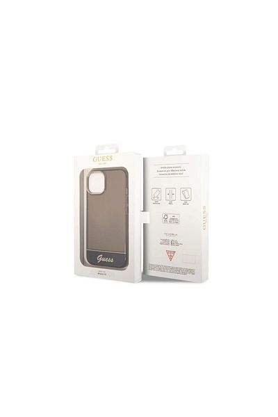 Guess Husa iPhone 14 Guess Camera Outline Translucent Negru
