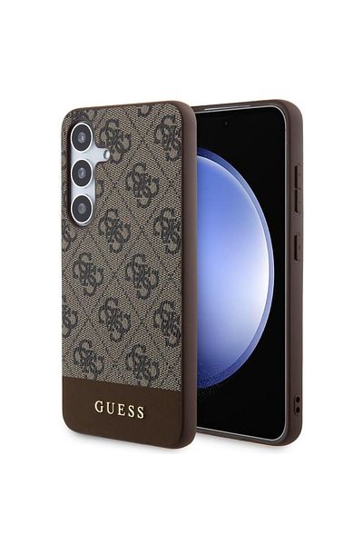 Guess Case 4g Stripe Logo Samsung Galaxy S24 Plus Brown