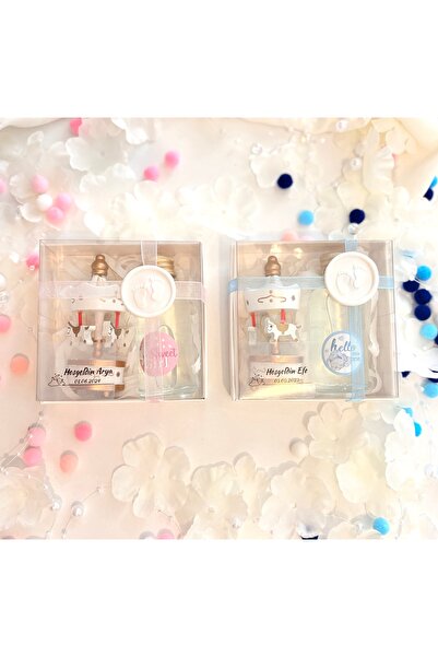 NUNU EVENT 10 Adet Kutulu Atlı Karıncalı Kolonya, Kişiye Özel Hediyelik, Düğün, Nişan, Söz, Kına, Sünnet,Bebek