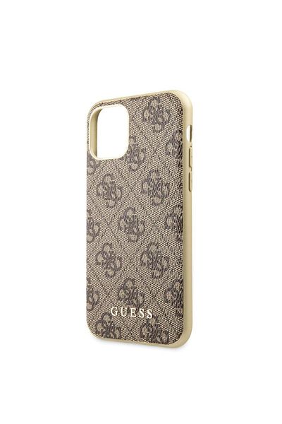 Guess Case 4g Metal Gold Logo Iphone 11 Brown