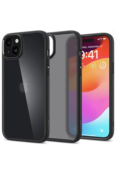 Spigen Ultra Hybrid iPhone 15 Plus Frost Black case