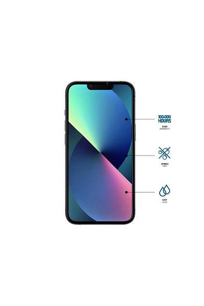EIGER Folie Iphone 13 Mini Glass 3d Edge To Edge Clear Black