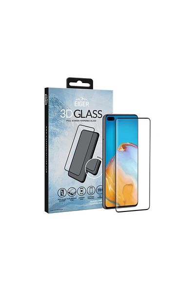 EIGER Foil Huawei P40 Glass 3d Edge To Edge Clear Black
