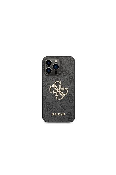 Guess Case Iphone 14 Pro Max Leather 4g Metal Logo Grey