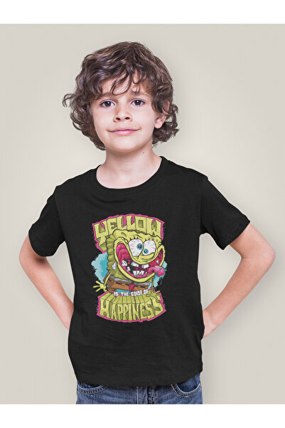 SEVBANO تي شيرت للأطفال بتصميم سبونج بوب مطبوع للجنسين (1-12 سنة)