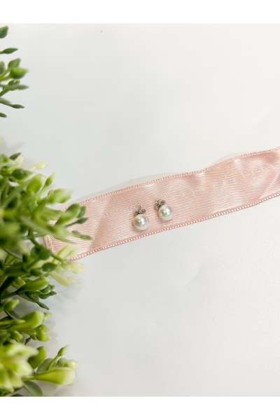 Zey Jewellery Zarif İnci Küpe - 925 Ayar Gümüş, 6mm İnci Küpe